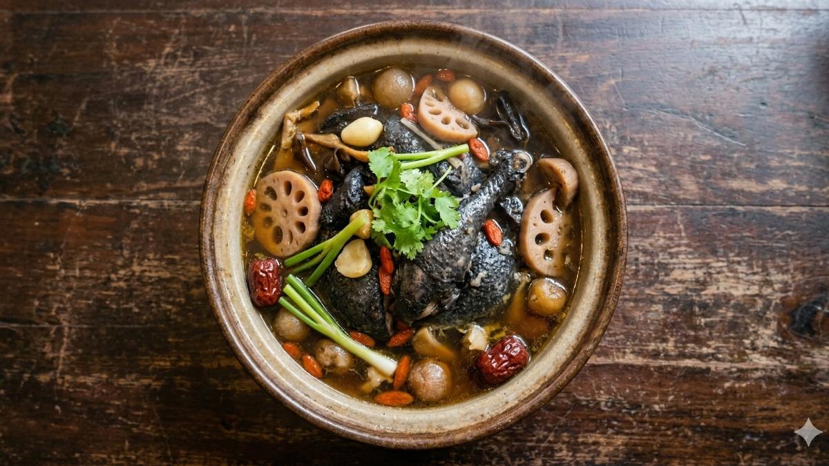 Gà hầm thuốc bắc
