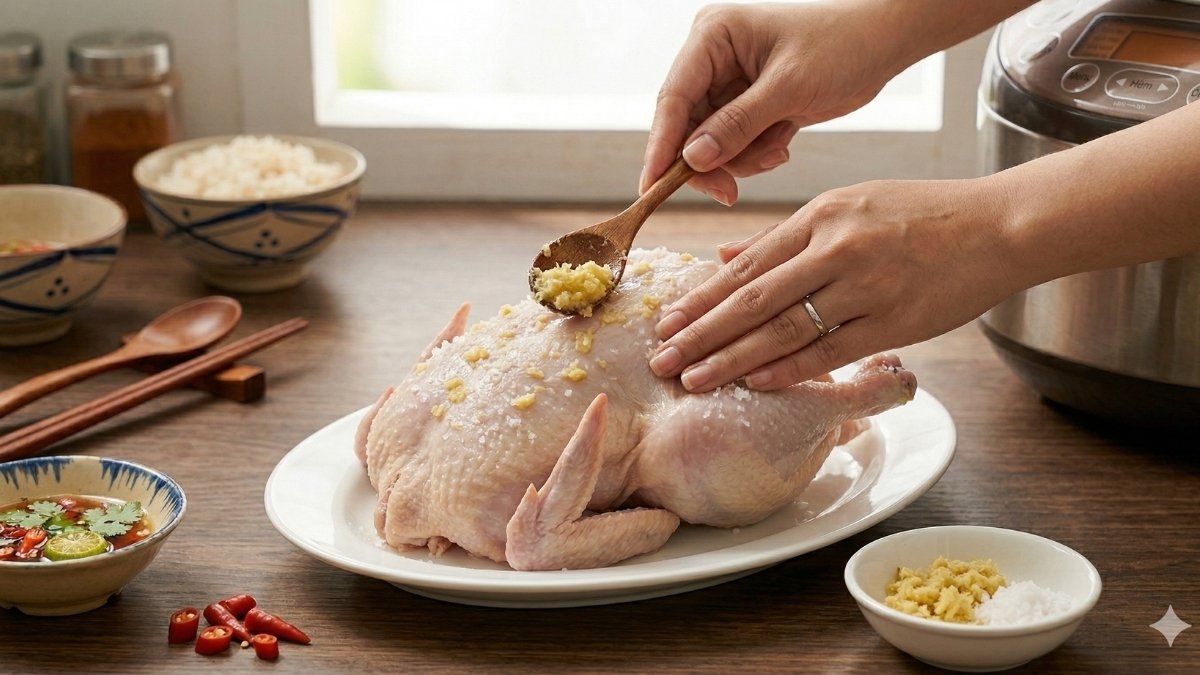 Sơ chế gà cho món gà hầm đúng cách
