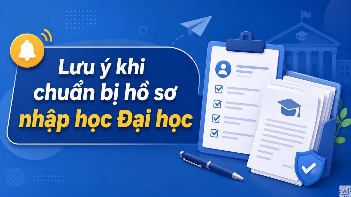 Lưu ý khi chuẩn bị hồ sơ nhập học đại học 2026