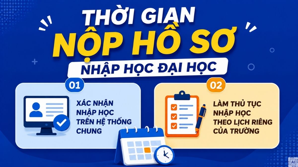 Thời gian nộp hồ sơ nhập học đại học năm 2026