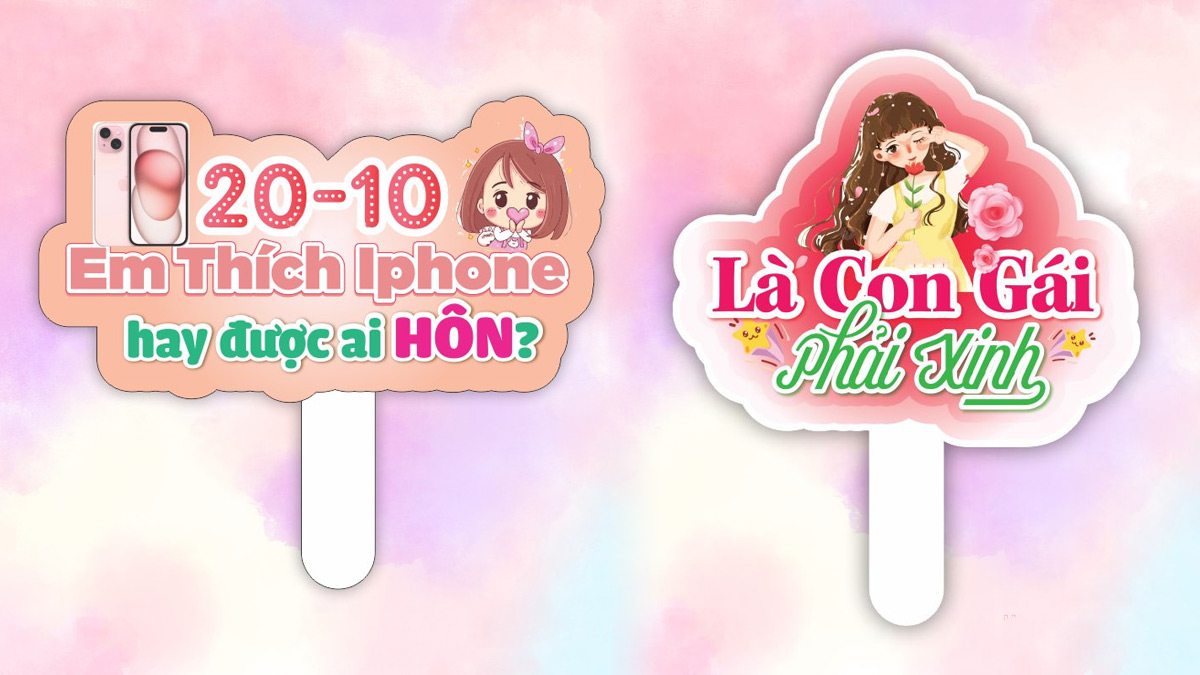 Hashtag cầm tay 20/10 hài hước