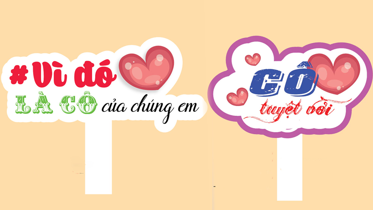 Hashtag ngày 20/10 mẫu cô tuyệt vời nhất