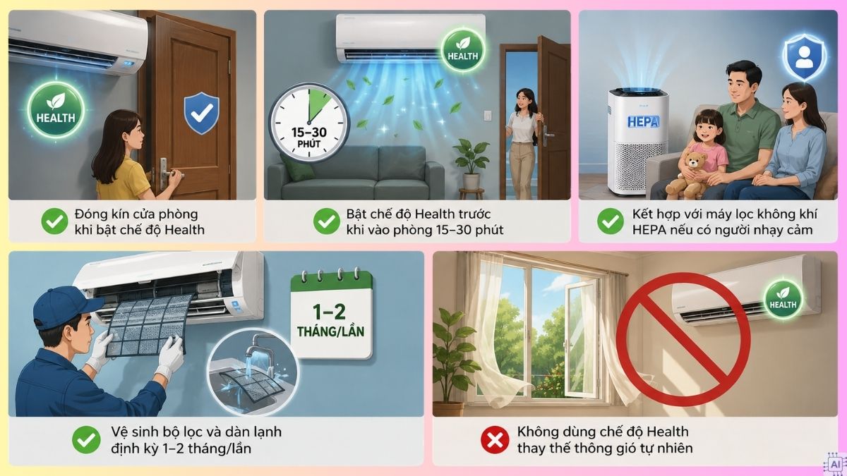 Cách sử dụng chế độ Health hiệu quả để bảo vệ sức khỏe gia đình