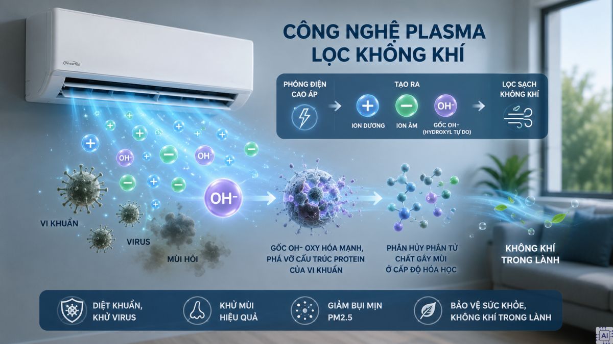 Công nghệ Plasma giúp khử khuẩn không khí