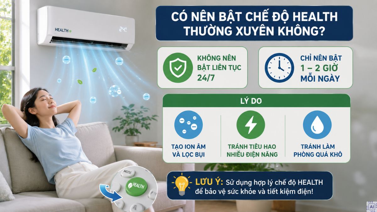 Có nên bật chế độ Health thường xuyên không?