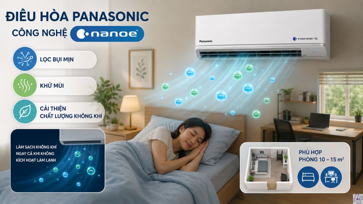 Điều hòa Panasonic với công nghệ Nanoe