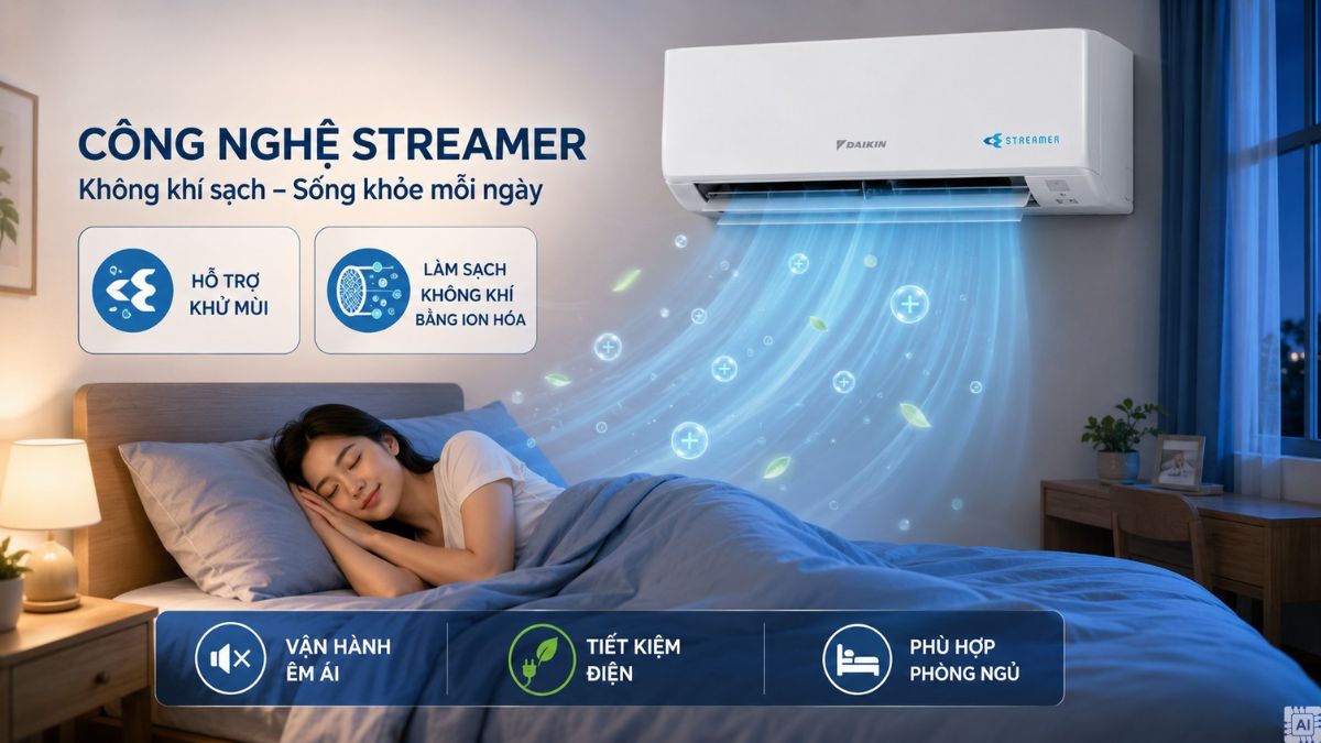 Điều hòa Daikin với công nghệ Streamer