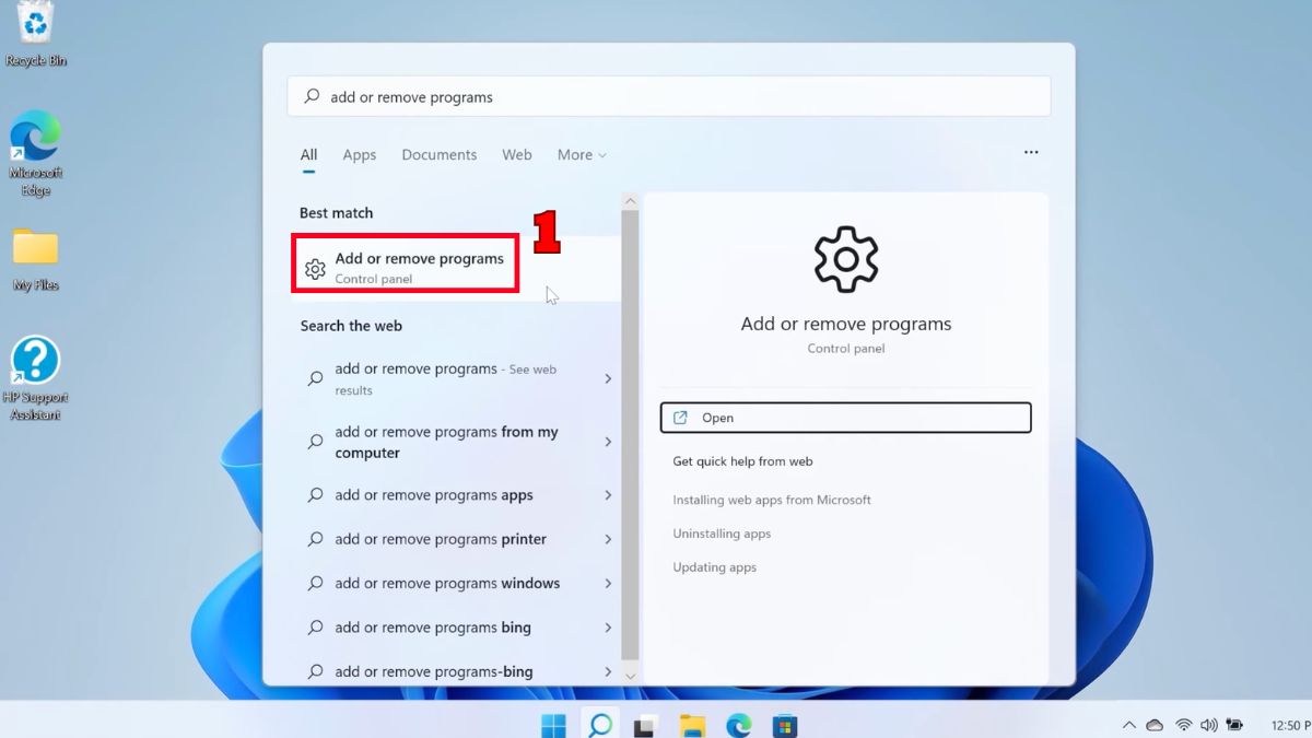Các bước gỡ cài đặt phần mềm HP Support Assistant