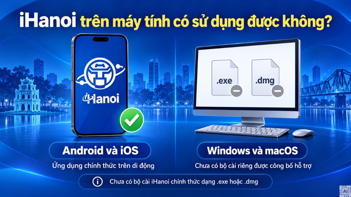 iHanoi trên máy tính không thể sử dụng được
