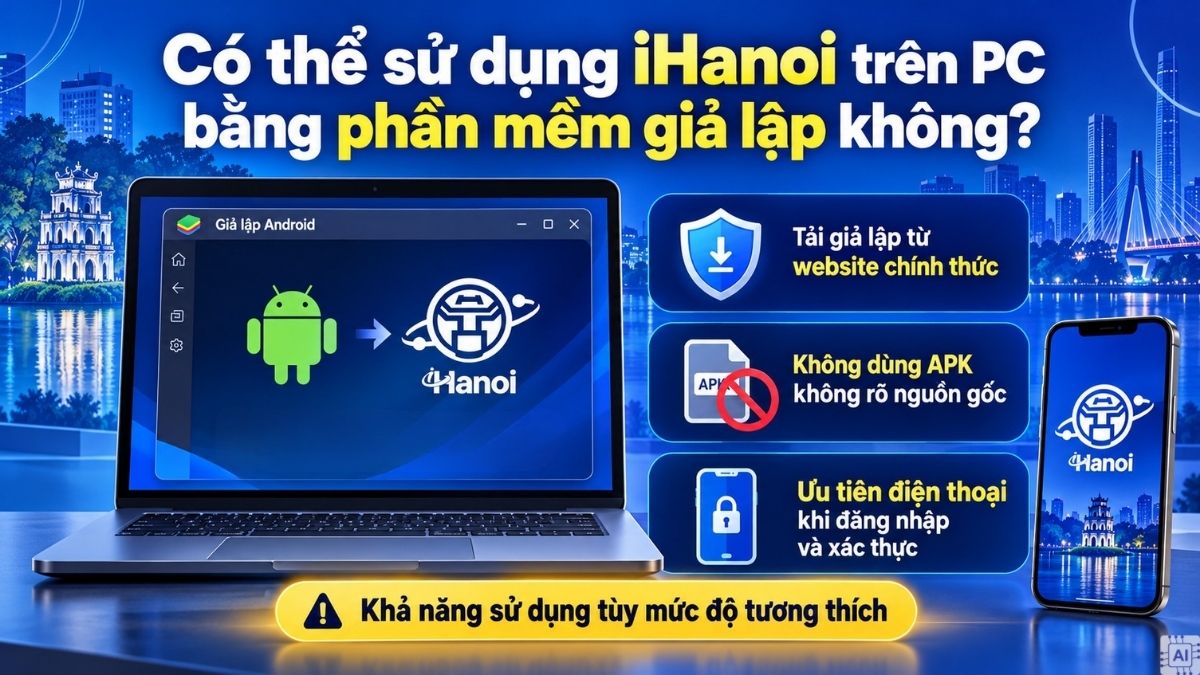 Không nên sử dụng iHanoi trên phần mềm giả lập