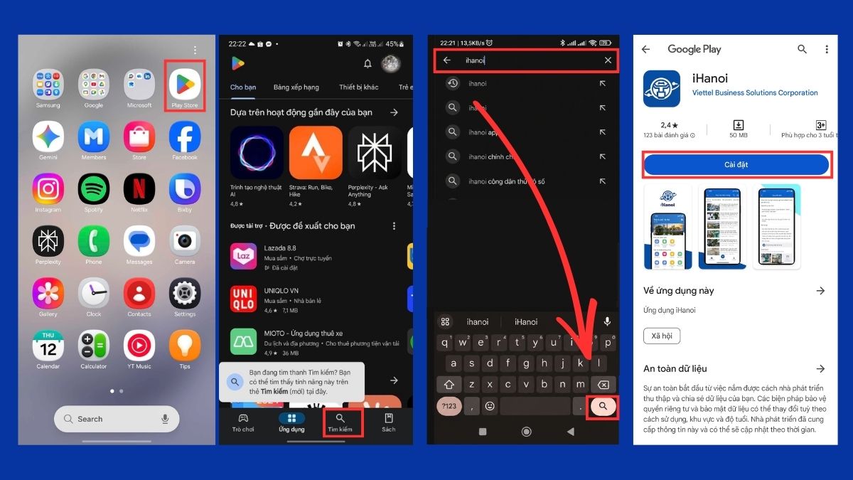 Tải iHanoi trên Play Store cho máy Android