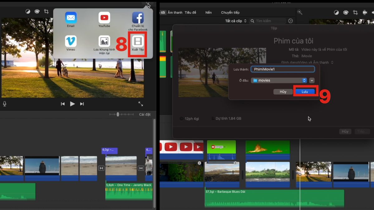Các bước cơ bản khi chỉnh sửa video trên iMovie bằng Macbook/iMac