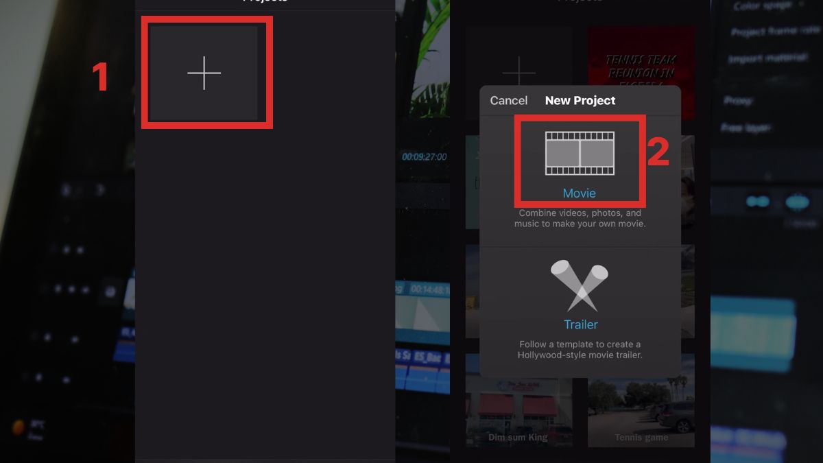 Các bước cơ bản khi chỉnh sửa video trên iMovie bằng iPhone/iPad