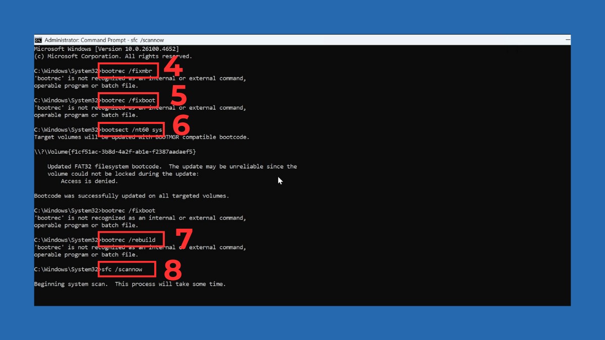 Chạy lệnh CMD sửa lỗi hệ thống