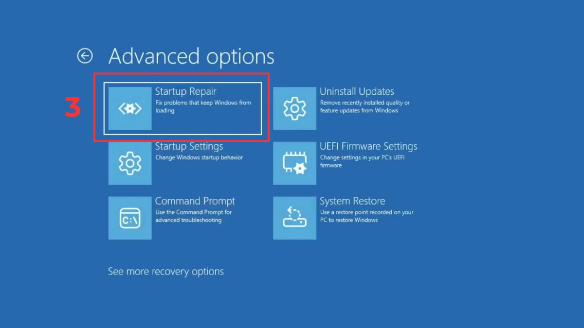 Sử dụng Startup Repair