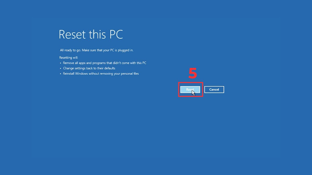 Reset hoặc cài lại Windows (trường hợp nặng)