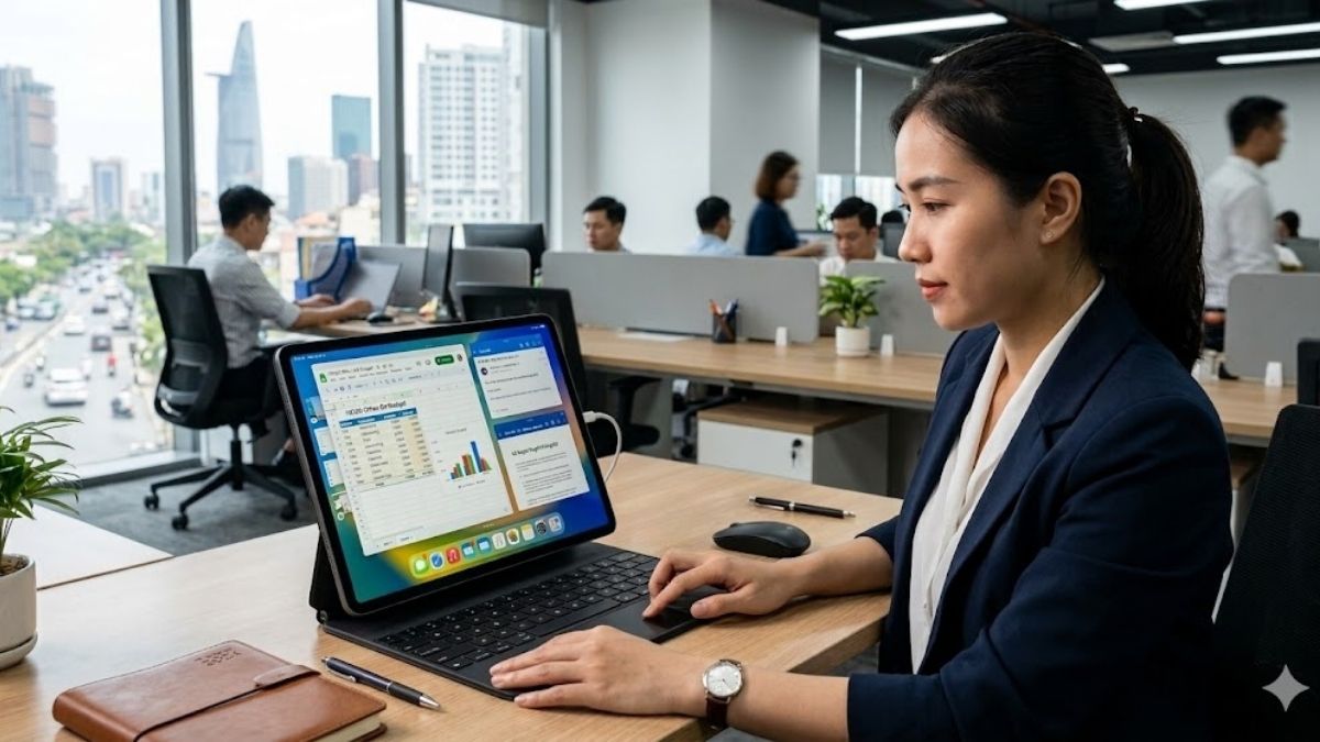 Màn hình iPad Air 5 có phù hợp để làm việc không? 