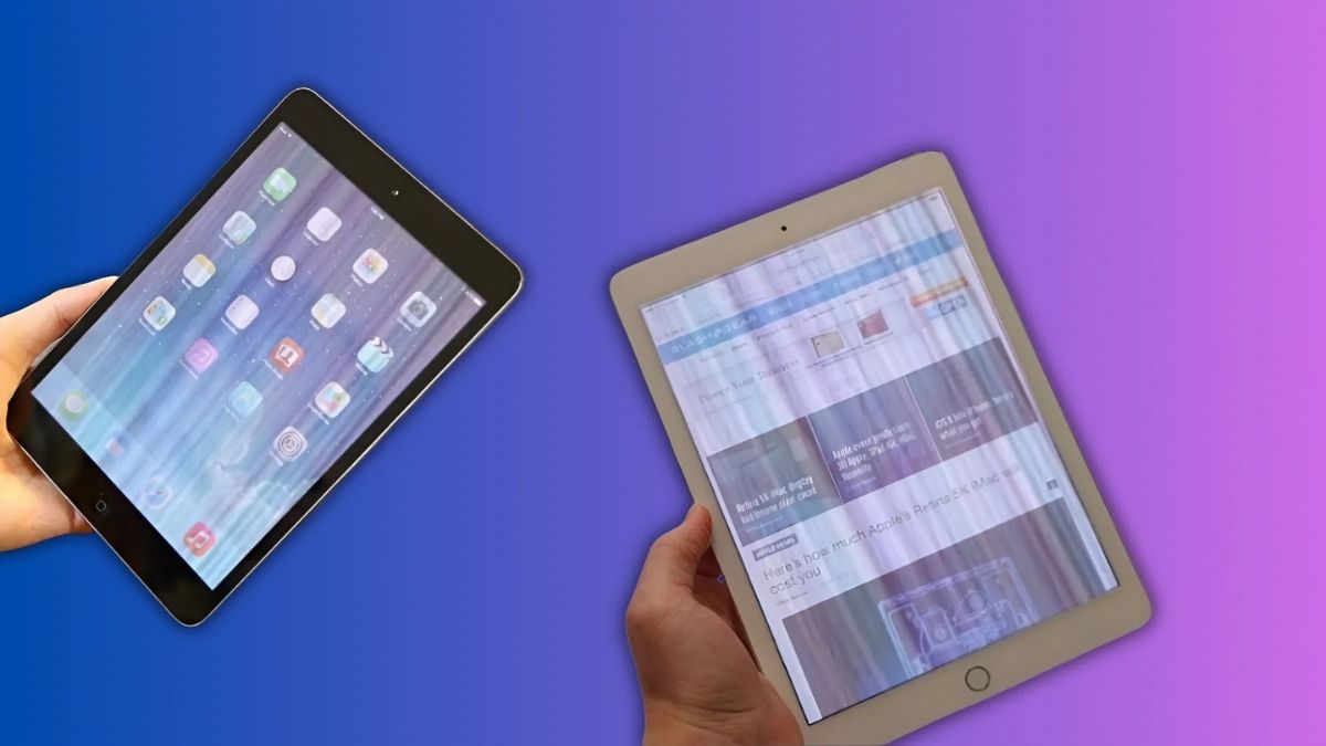 Màn hình iPad bị sọc nhiễu, mờ