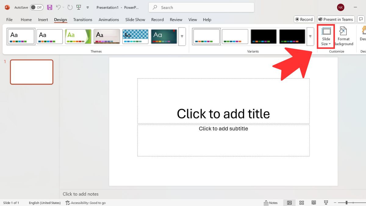 Hướng dẫn thay đổi kích thước slide PowerPoint