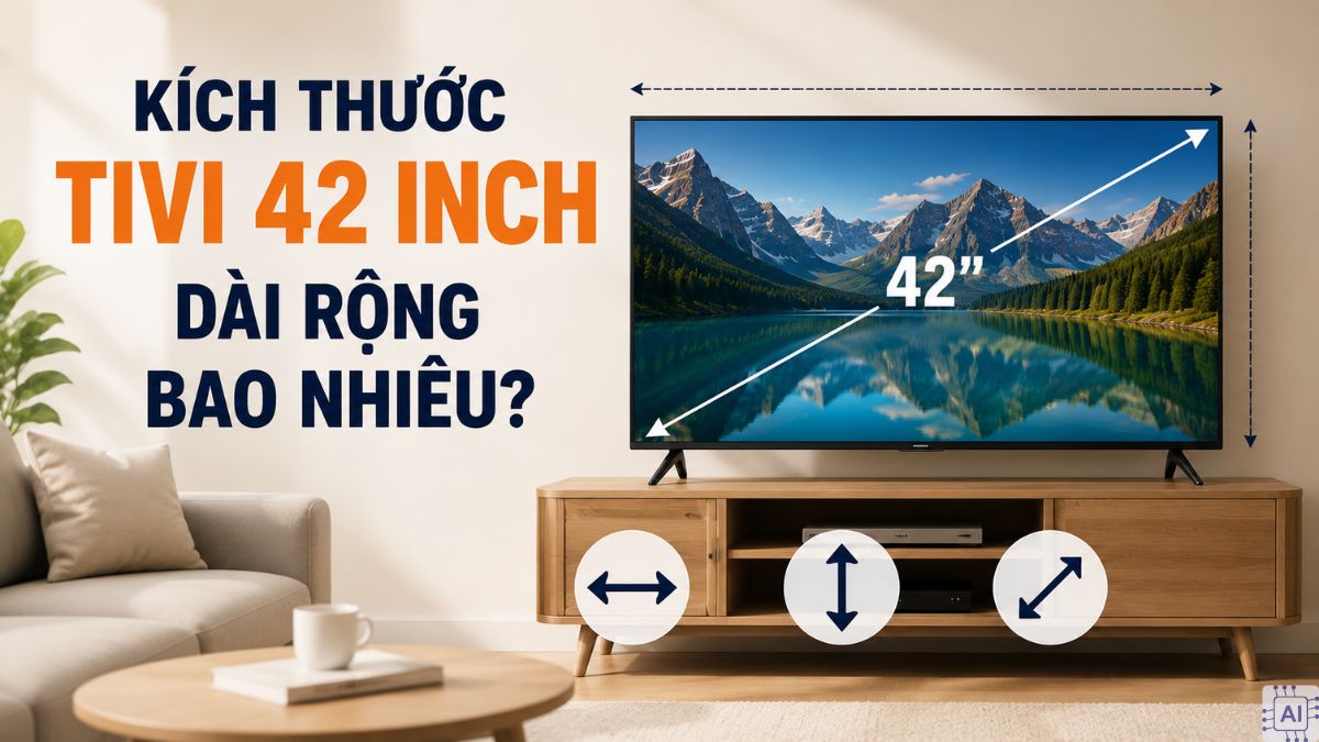 Kích thước tivi 42 inch dài rộng bao nhiêu? Giải đáp chi tiết