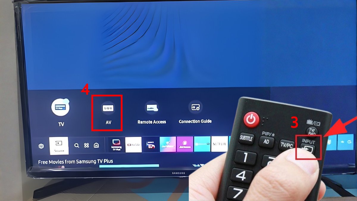 Kết nối đầu thu với tivi Samsung bằng cổng AV (đối với tivi đời cũ)