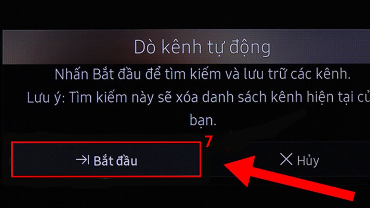 Cách dò kênh sau khi kết nối