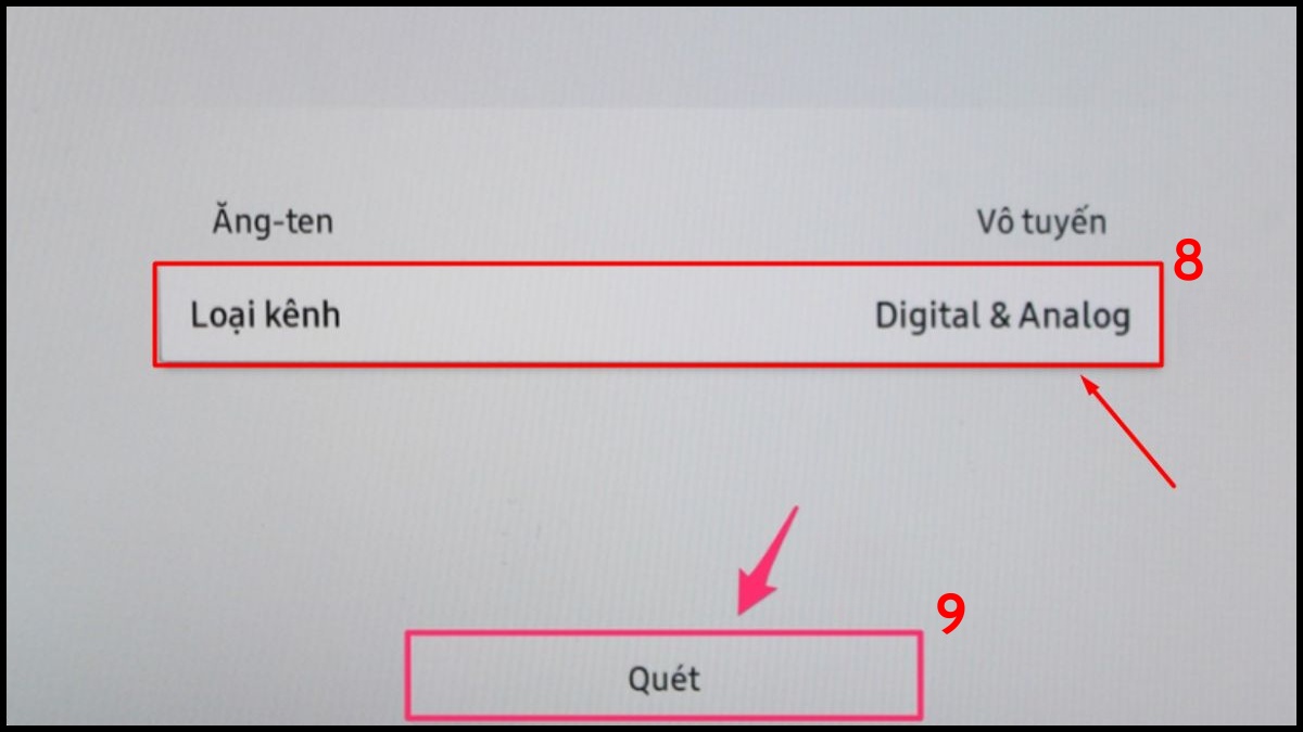 Cách dò kênh sau khi kết nối