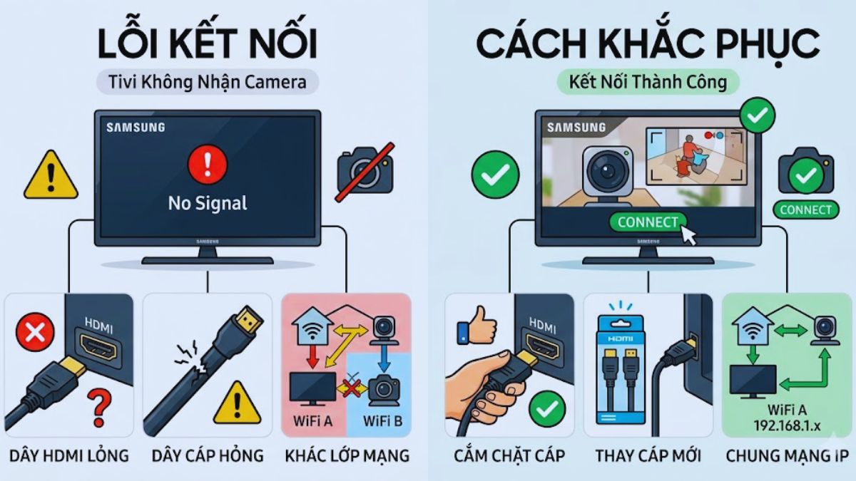 Lỗi TV không nhận camera