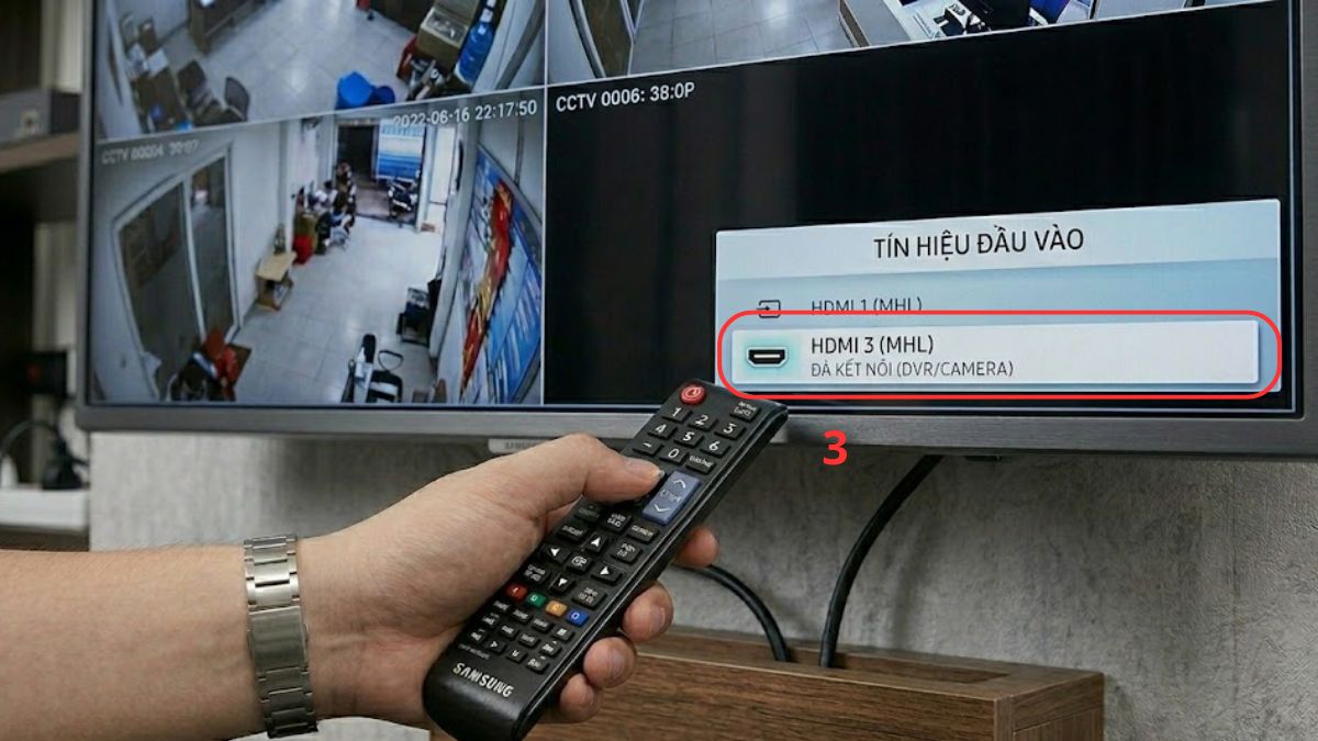 Kết nối camera với tivi Samsung thông qua đầu ghi