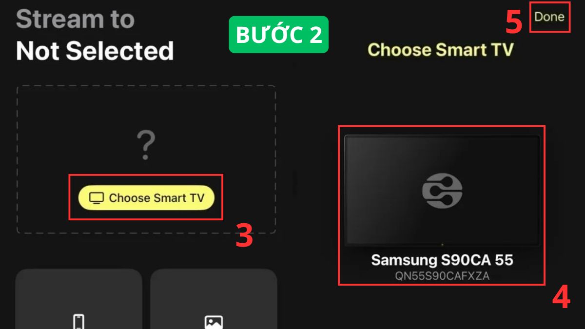 Sử dụng phần mềm thứ 3 kết nối tivi Samsung với điện thoại iPhone