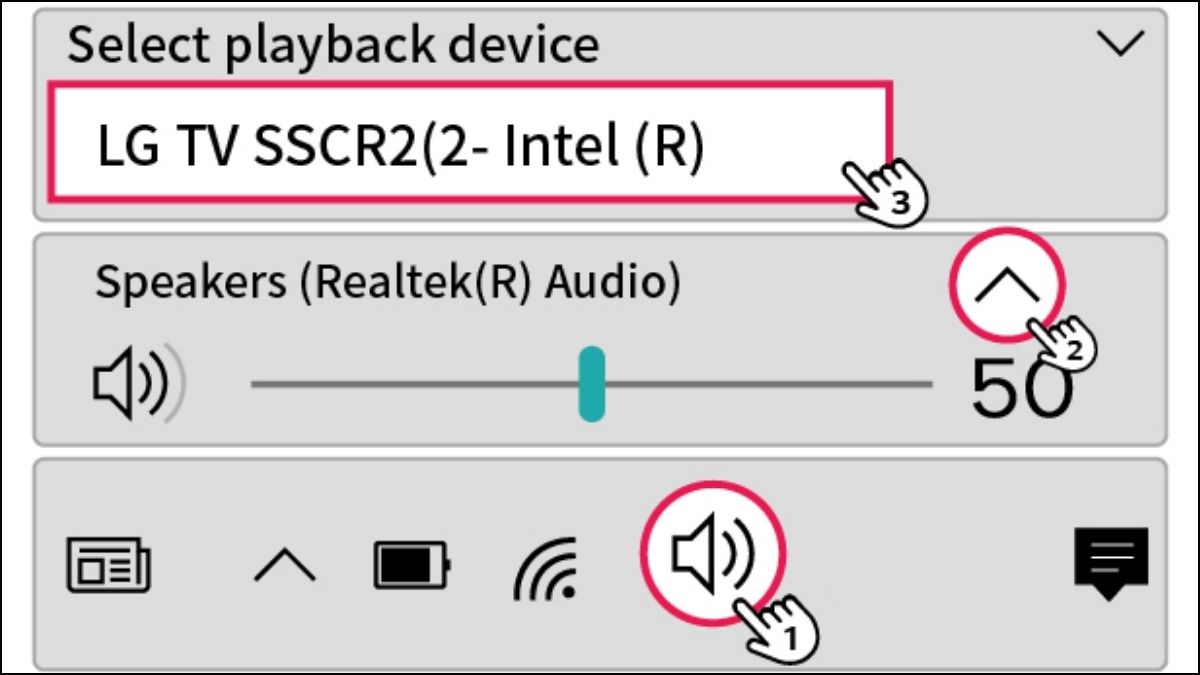 Kết nối laptop với tivi LG nhưng không có âm thanh