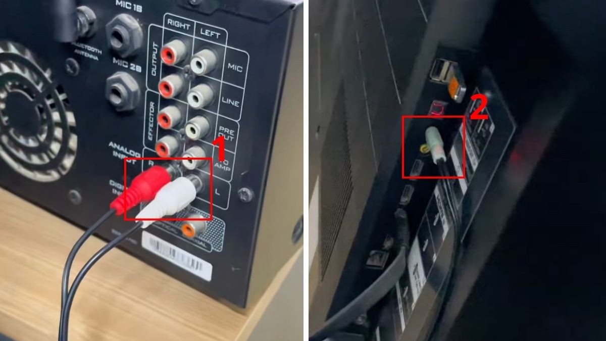 Cách kết nối tivi Sony với loa kéo không dây thông qua đầu Karaoke/Thiết bị trung gian