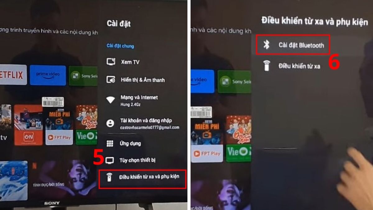 Cách kết nối tivi Sony với loa kéo không dây thông qua Bluetooth