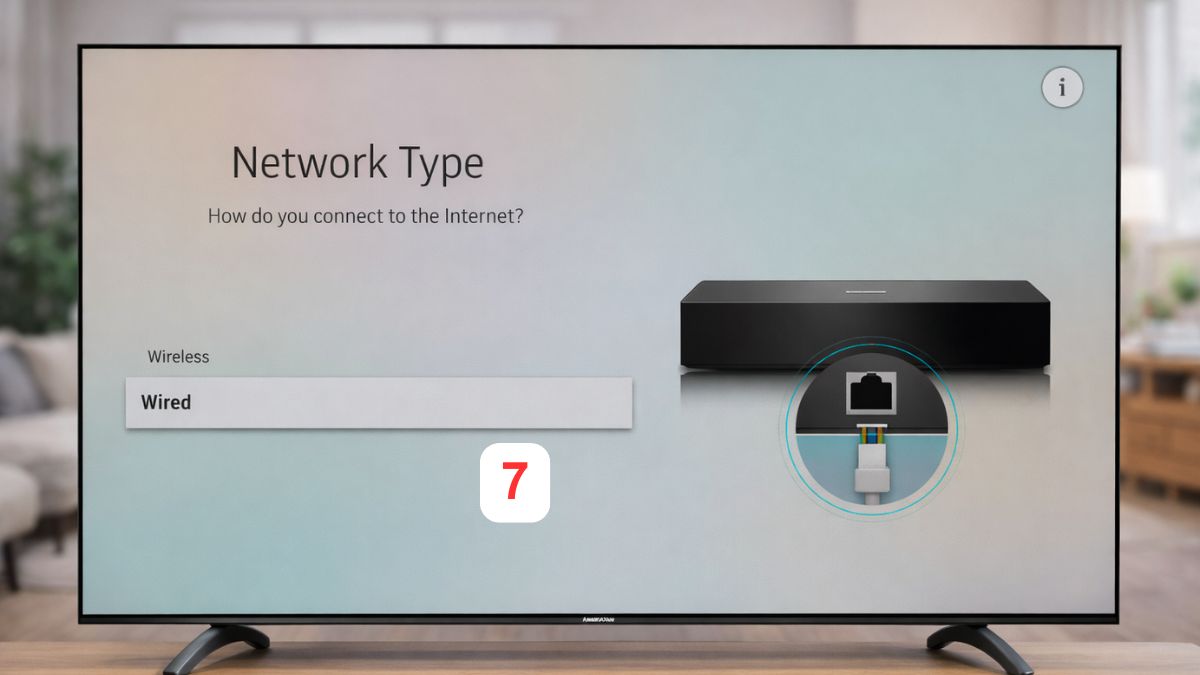 Kết nối mạng bằng dây LAN cho tivi Samsung đời cũ 