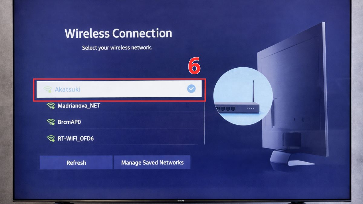 Kết nối WiFi trực tiếp trên tivi Samsung cũ (nếu có hỗ trợ)