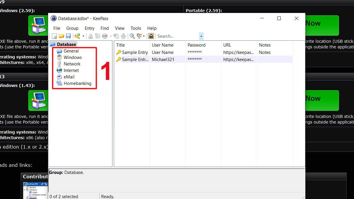 Thêm và quản lý mật khẩu trong phần mềm KeePass