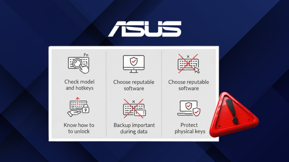 Những lưu ý quan trọng khi khóa bàn phím laptop Asus