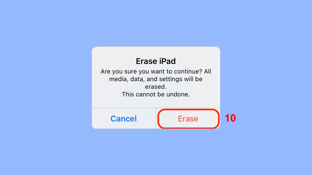 Cách khôi phục cài đặt gốc iPad trực tiếp trên máy