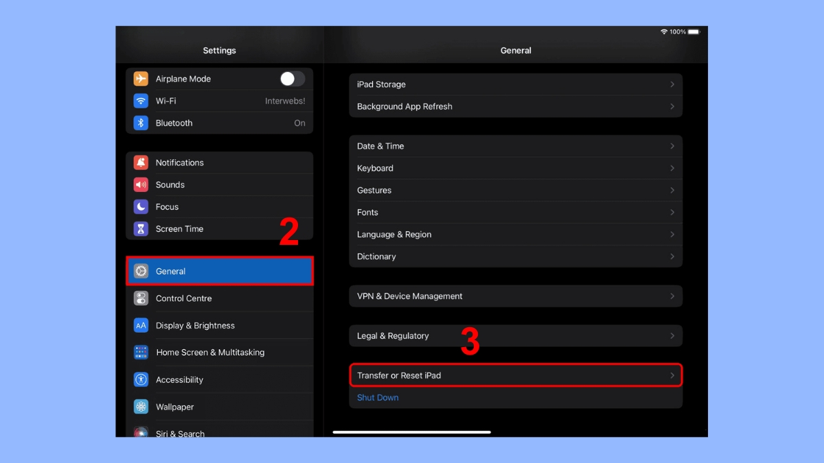 Cách khôi phục cài đặt gốc iPad trực tiếp trên máy