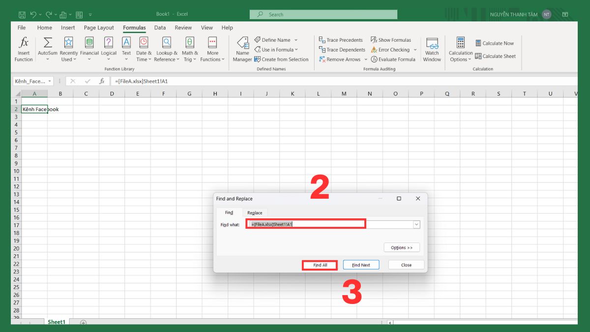 Xóa liên kết thủ công trong ô