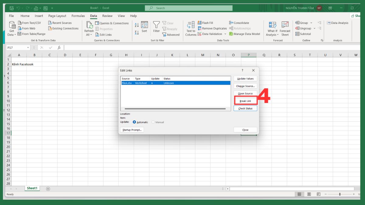 Thường xuyên kiểm tra Edit Links
