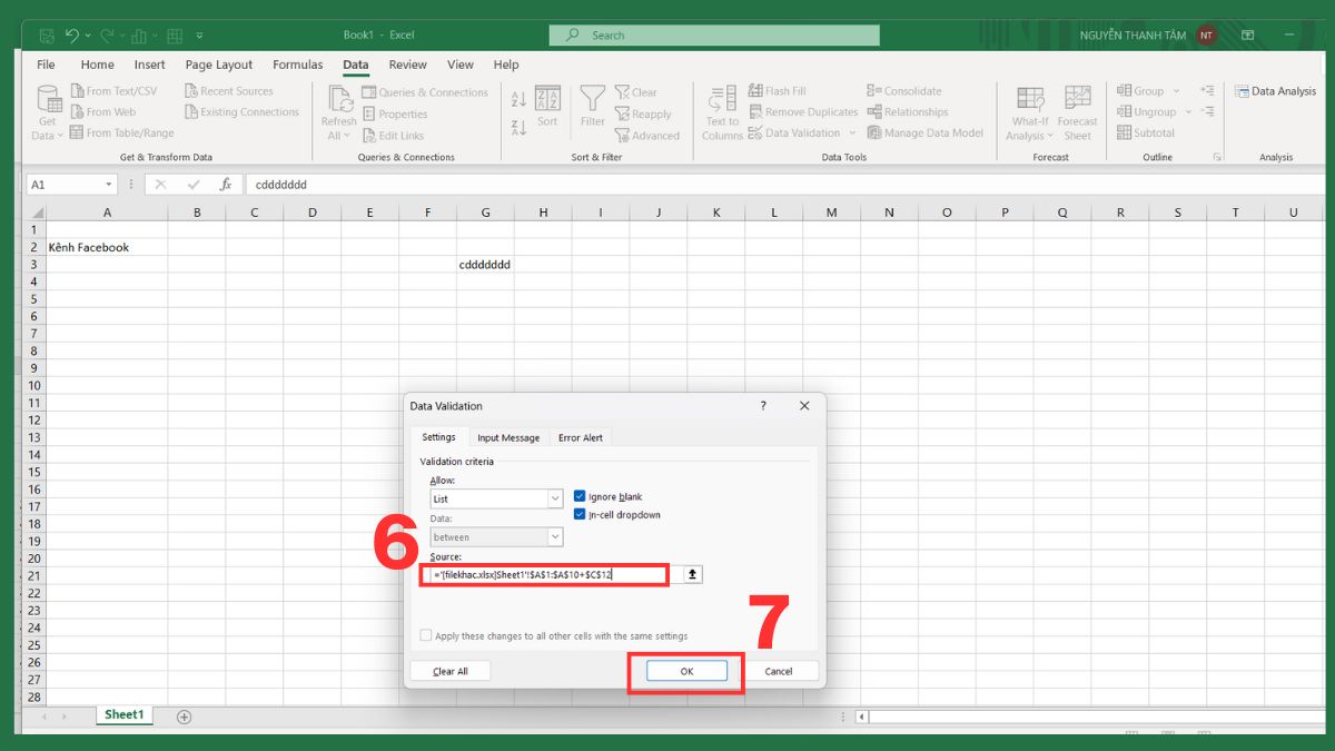 Sửa lỗi bằng Data Validation rất đơn giản