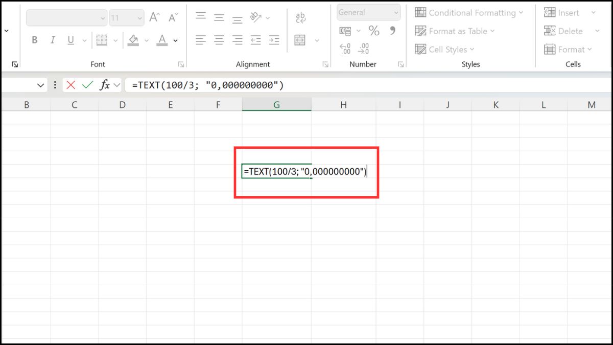 Dùng hàm để hiển thị đủ số thập phân