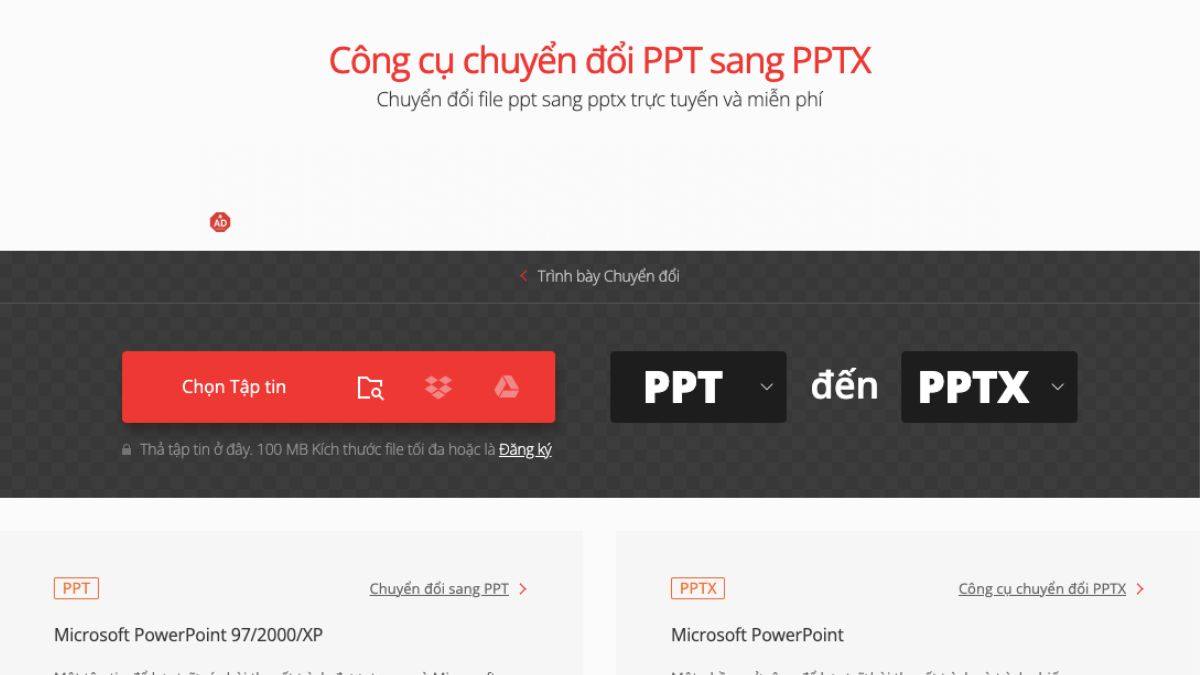 Chuyển đổi định dạng file khác nếu không thể mở được