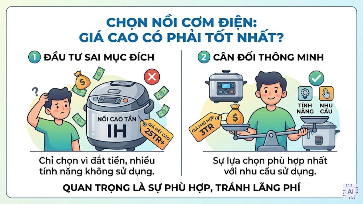 Có phải nồi cơm điện đắt là tốt không?