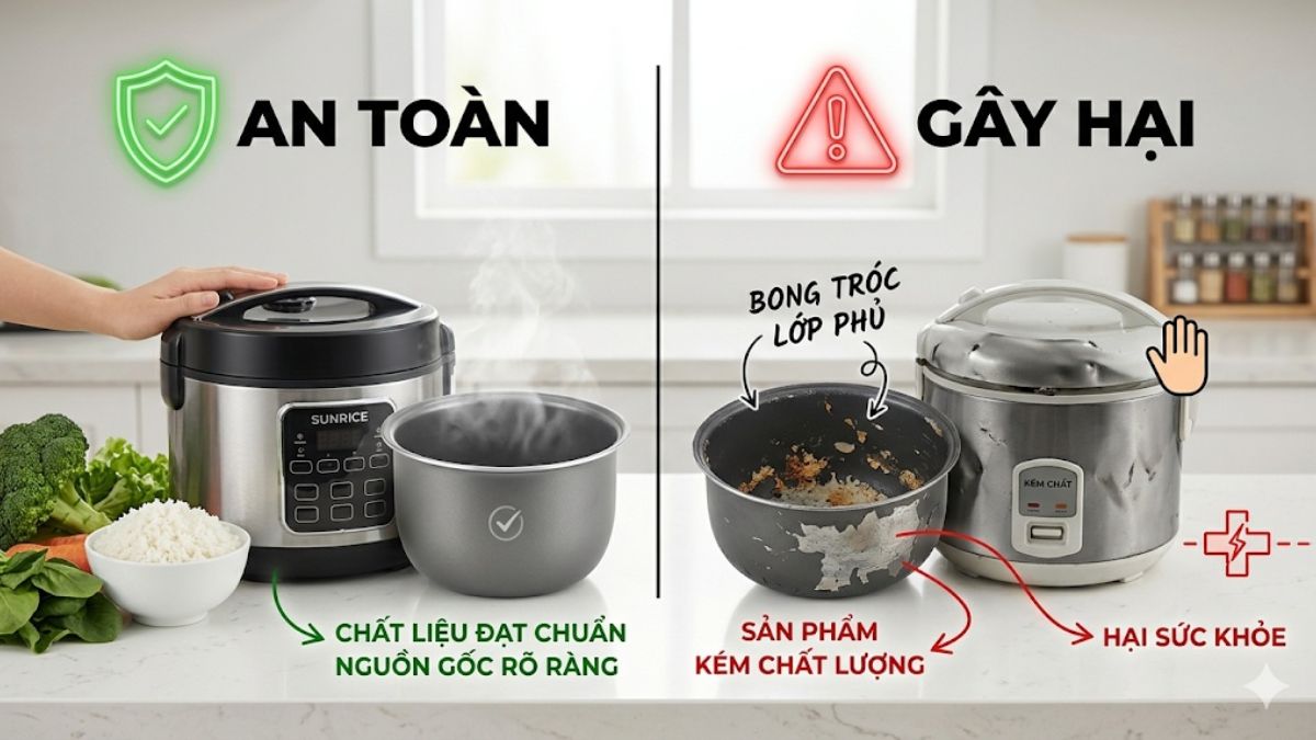 Nồi cơm điện có thật sự ảnh hưởng đến sức khỏe không?