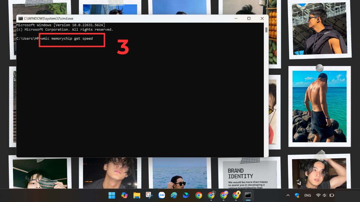 Kiểm tra bus của RAM bằng Command Prompt
