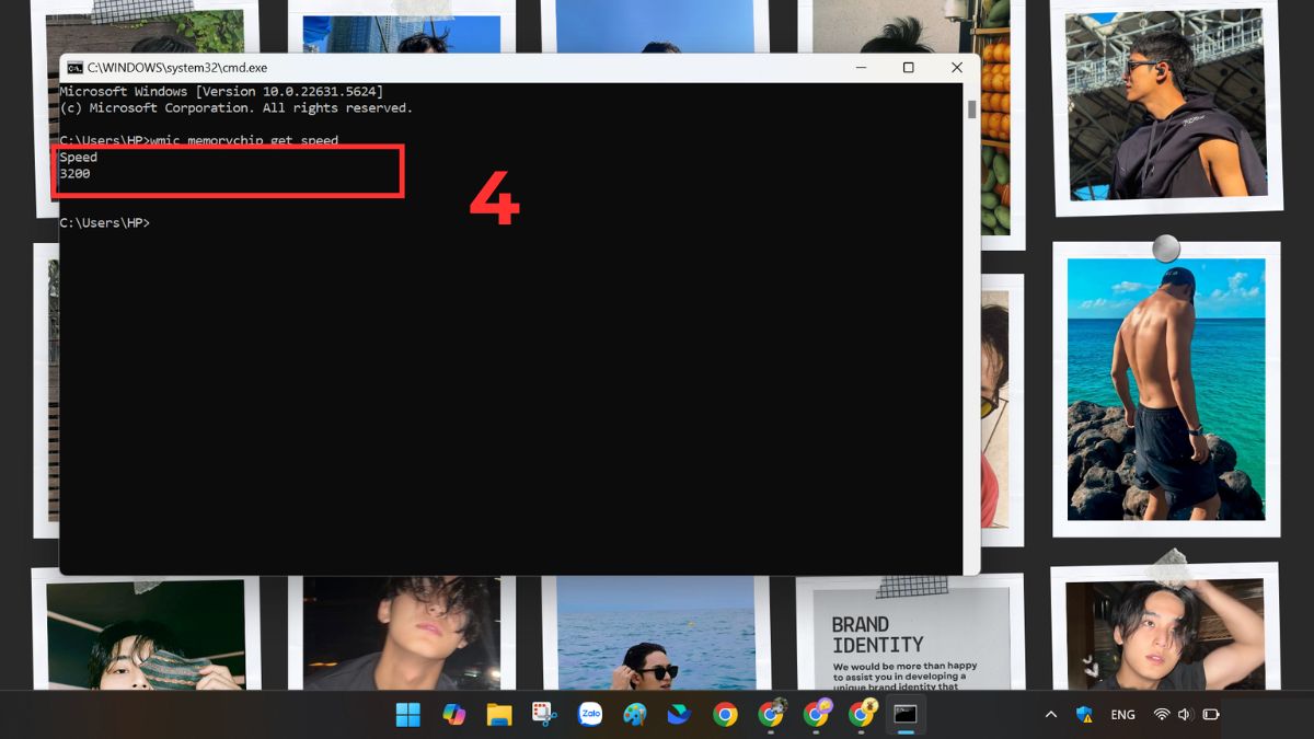Kiểm tra bus của RAM bằng Command Prompt