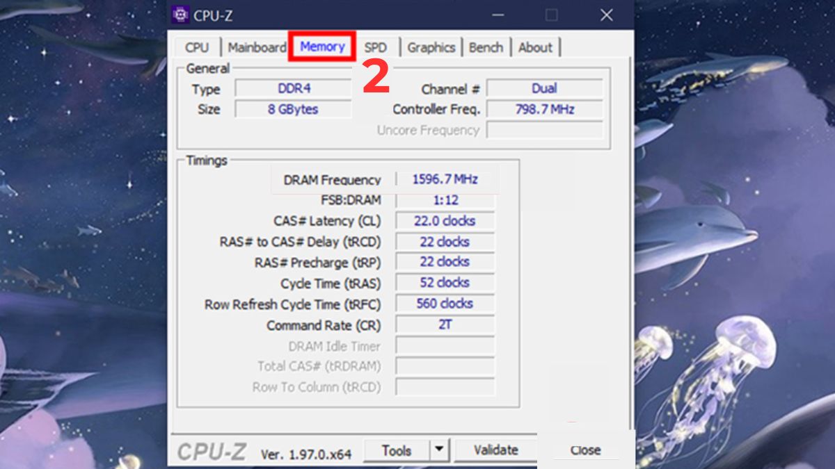 Sử dụng CPU-Z để kiểm tra bus RAM