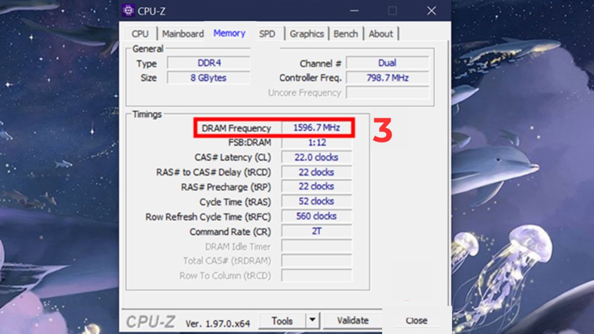 Sử dụng CPU-Z để kiểm tra bus RAM